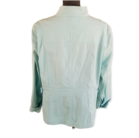 Talbots soft, thick, stretch cotton/spandex Spring jacket, beautiful minty blue - Picture 4 of 7
